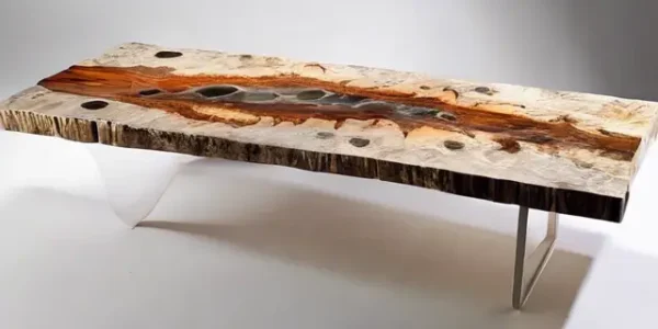 Журнальный стол из окаменелого дерева 73000
