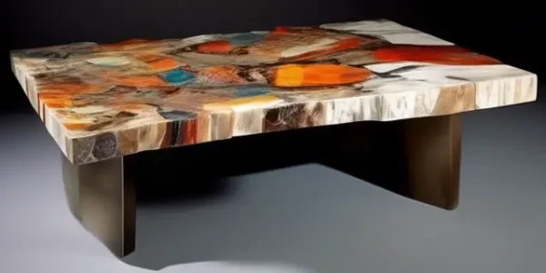 Журнальный стол из окаменелого дерева 95000
